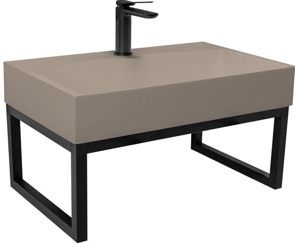 Konglomeratni umivalnik Rea GOYA 70CM Taupe + okvir
