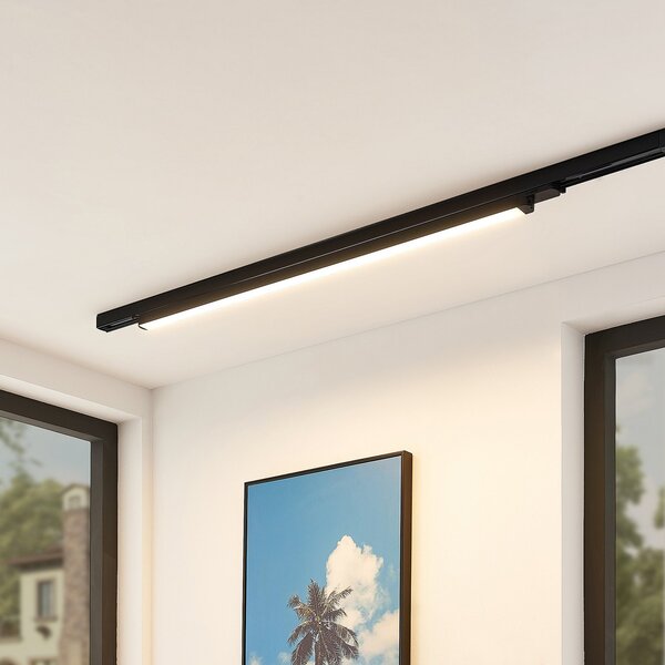 Arcchio LED-tirna svetilka Harlow, črna, 109 cm, 3.000K, Črna, Študija / pisarna, Aluminij, Sodobni