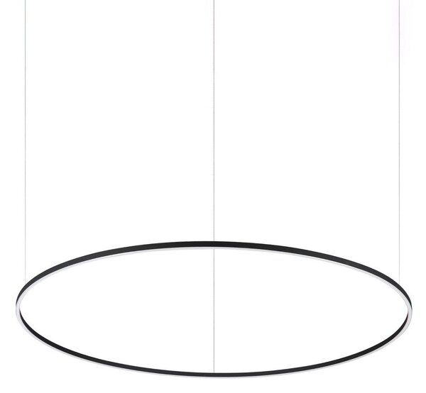 Ideallux Ideal Lux LED viseča svetilka Oracle Slim črna 3.000K Ø 150 cm, Črna, Dnevna soba / jedilnica, Kovina, Sodobni