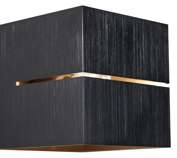 Moderna stenska svetilka gunmetal z učinkom svetlobe - Transfer Groove