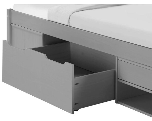 POSTELJA S PREDALOM 90 cm x 200 cm , siva