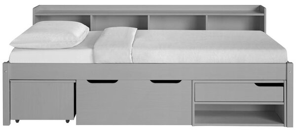 POSTELJA S PREDALOM 90 cm x 200 cm , siva