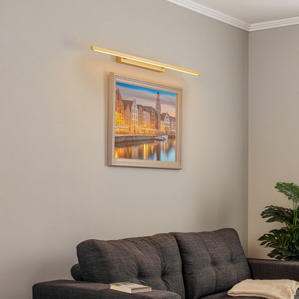 Quitani Talon LED-svetilka za slike, eloksirani medenina, zatemnjen, Zlata / medeninasta, Hodnik, Aluminij, Sodobni