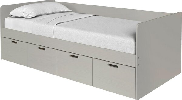 POSTELJA S PREDALOM 90 cm x 200 cm , rjavosiva