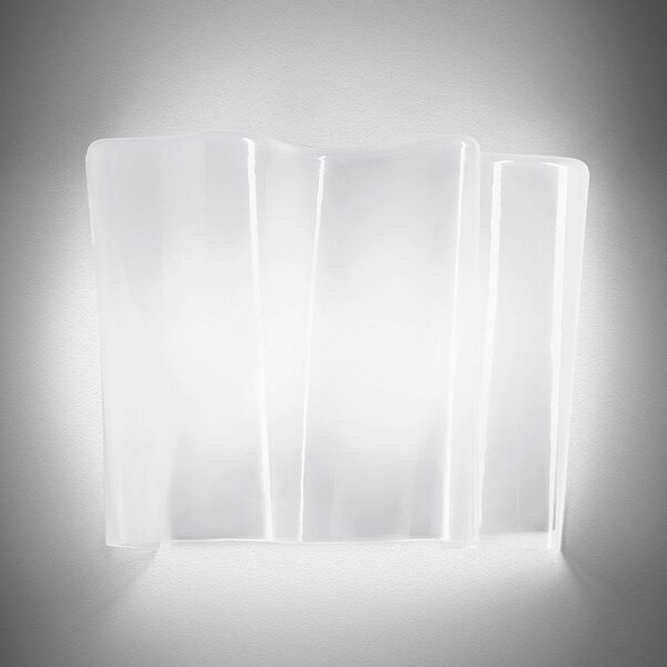 Artemide Logico Mini stensko svetilo širine 25,3 cm, zatemnjen, Bela, Dnevna soba / jedilnica, Steklo, Dizajn