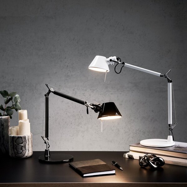 Artemide Tolomeo Micro namizna svetilka, bela, Bela, Študija / pisarna, Kovina, Dizajn