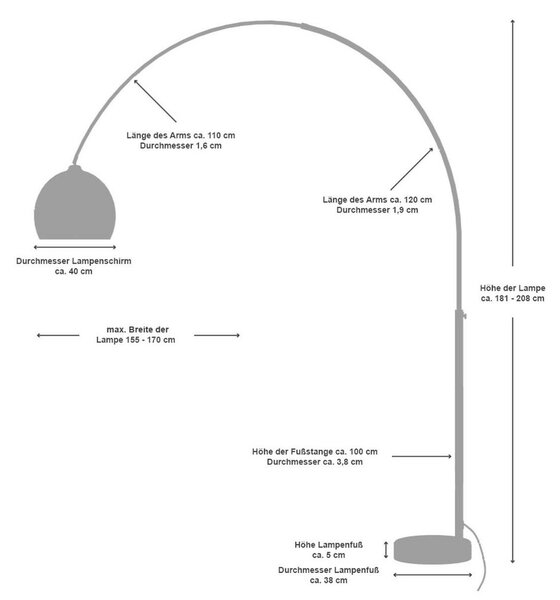 P & B Svetilka V Obliki Loka Bogen