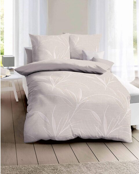 POSTELJNINA Organic 140/200 cm mako saten naravne barve