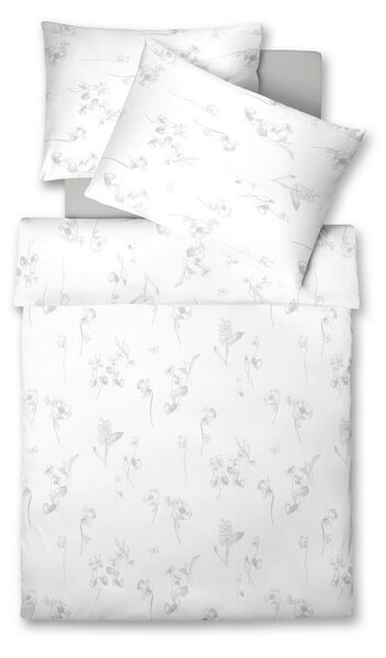 POSTELJNINA WHITE DREAM 140/200 cm žamet bela
