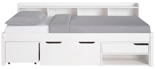 POSTELJA S PREDALOM 90 cm x 200 cm , bela