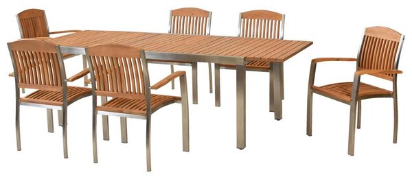 Gardenson Vrtni Set Keros, 7-Delni, Raztegljiva Miza