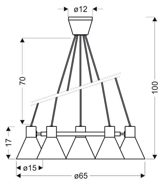 VISEČA NIHALNA SVETILKA More 65/65 cm E27