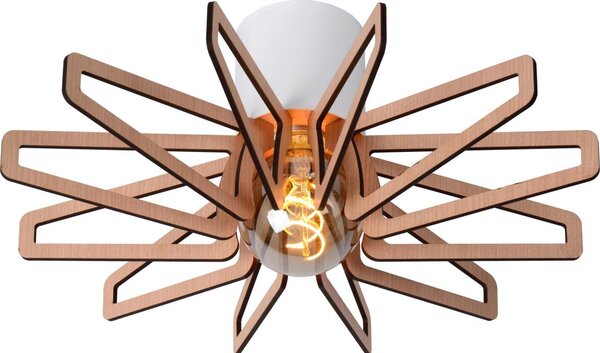 Lucide 77184/45/31 - Stropna svetilka ZIDANE 1xE27/15W/230V bela/rjava