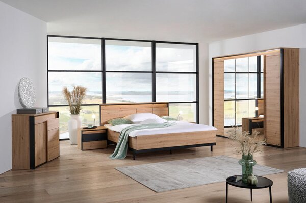 OMARA S KLASIČNIMI VRATI, črna, hrast artisan