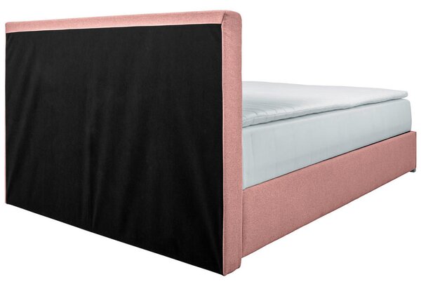 POSTELJA Z VZMETNICO 140 cm x 200 cm , tekstil roza