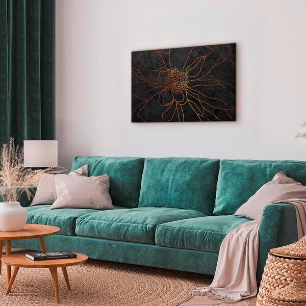 Artgeist Slika Na Platnu Flower In Gold