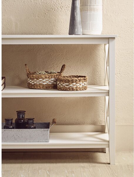Bel regal iz masivnega bora 120x81x40 cm Heritage – Premier Housewares
