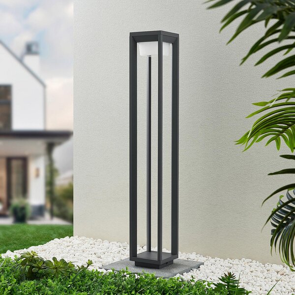 PRIOS Prios LED luč za osvetlitev poti Gamion, 90 cm, antracit, kovina, IP54, Siva, Kovina, Sodobni