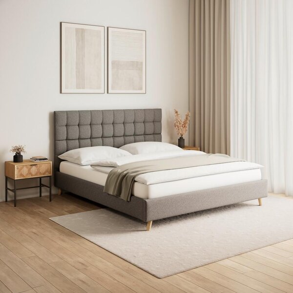 Bessagi Home Oblazinjena Postelja Cesaro, Siva, 180x200