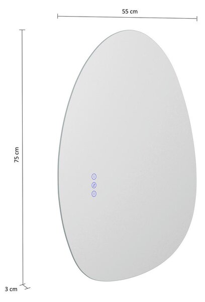 KOPALNIŠKO OGLEDALO, 55/75/3,2 cm steklo