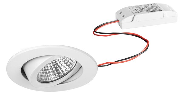 BRUMBERG LED vgradno reflektorsko svetilo IP65 okroglo preklopno, Bela, Hodnik, Kovina, Sodobni, Vgradne svetilke okrogle