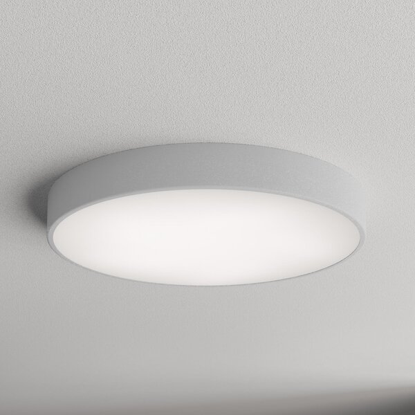 TEMAR LIGHTING Stropna svetilka Cleo 600, Ø 60 cm siva, zatemnjen, Siva, Dnevna soba / jedilnica, Kovina, Sodobni