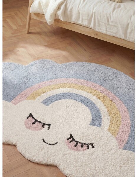 Kremno bela pralna/ročno tkana bombažna otroška preproga 140x200 cm Snuggle Nappi – Hanse Home