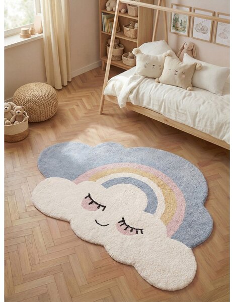 Kremno bela pralna/ročno tkana bombažna otroška preproga 140x200 cm Snuggle Nappi – Hanse Home