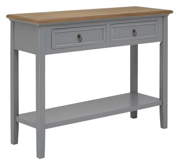 Siva stranska mizica iz masivne pavlonije 34,5x99 cm Henley – Premier Housewares