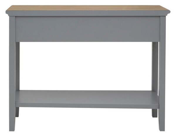 Siva stranska mizica iz masivne pavlonije 34,5x99 cm Henley – Premier Housewares