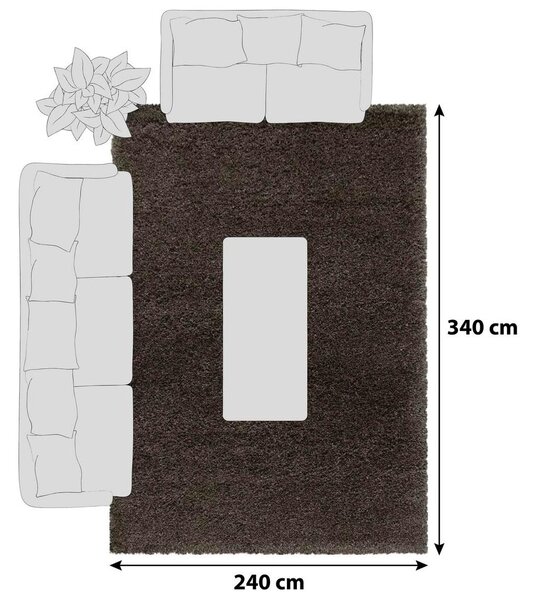 Mömax Preproga Fluffy, 240x340cm, Rjava