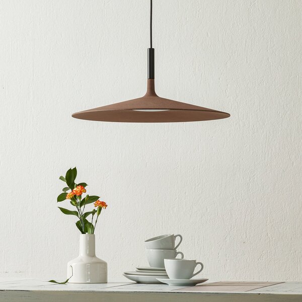 Foscarini Aplomb Large LED viseča svetilka, rjava, zatemnjen, Rjava / rjasta, Kuhinja, Beton, Dizajn