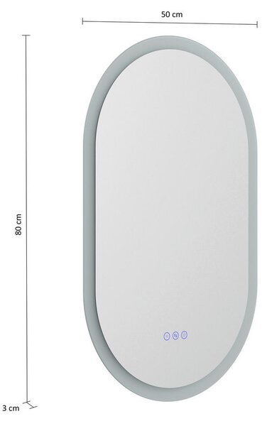KOPALNIŠKO OGLEDALO, 50/80/3,2 cm steklo