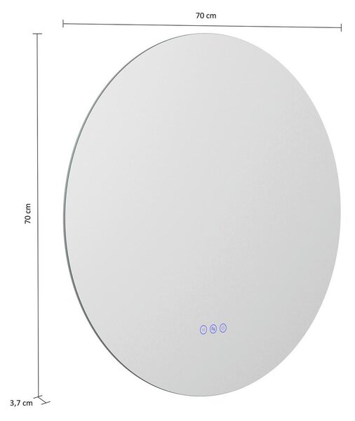 KOPALNIŠKO OGLEDALO, 70/70/3,2 cm steklo