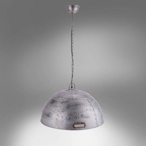JUST LIGHT. GmbH Učinkovita industrijska viseča svetilka Gabriel Ø 60 cm, zatemnjen, Kovinska, Dnevna soba / jedilnica, Kovina, Industrijski dizajn