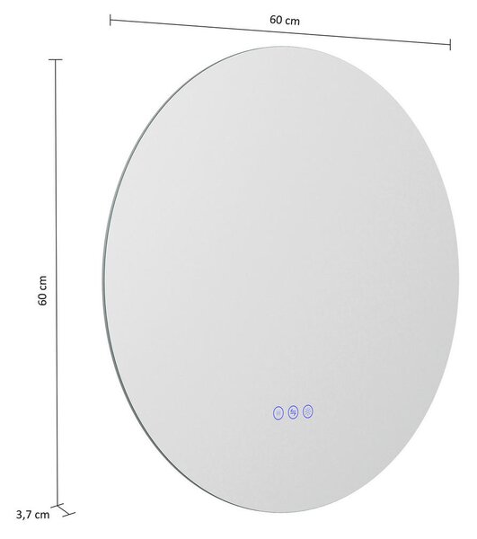 KOPALNIŠKO OGLEDALO, 60/60/3,2 cm steklo