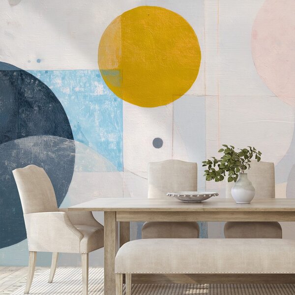 Tapeta pastelni geometrijski krogi