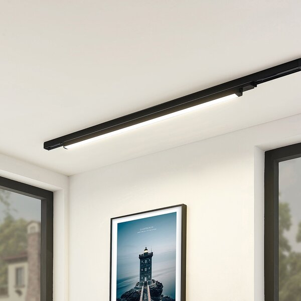 Arcchio LED-tirna svetilka Harlow, črna, 109 cm, 4.000 K, Črna, Študija / pisarna, Aluminij, Sodobni