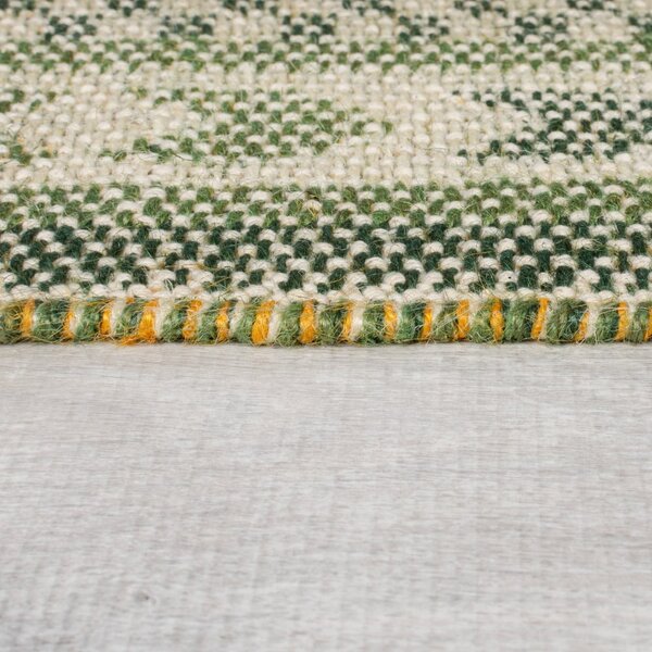 Zelena preproga iz mešanice jute 200x290 cm Mara Jute Border – Flair Rugs