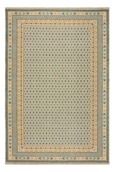 Zelena preproga iz mešanice jute 200x290 cm Mara Jute Border – Flair Rugs
