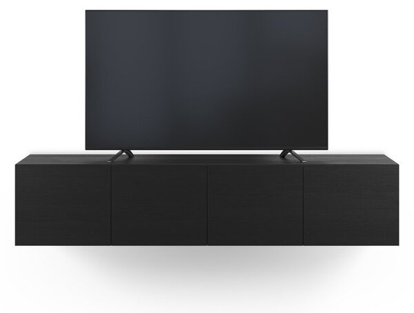 Črna TV omarica 180x38x35 cm Daroca – Marckeric