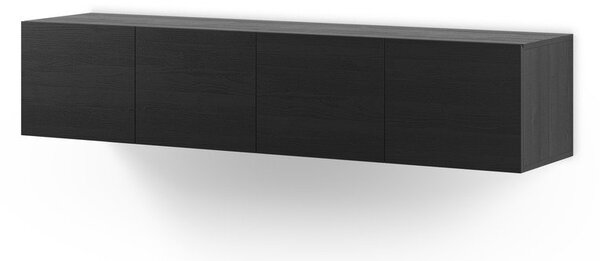 Črna TV omarica 180x38x35 cm Daroca – Marckeric