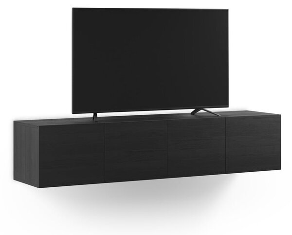 Črna TV omarica 180x38x35 cm Daroca – Marckeric
