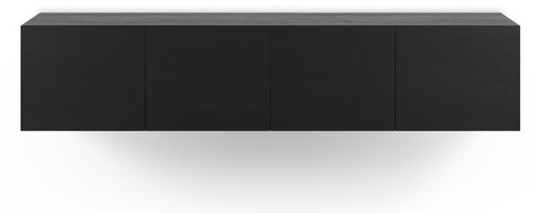 Črna TV omarica 180x38x35 cm Daroca – Marckeric