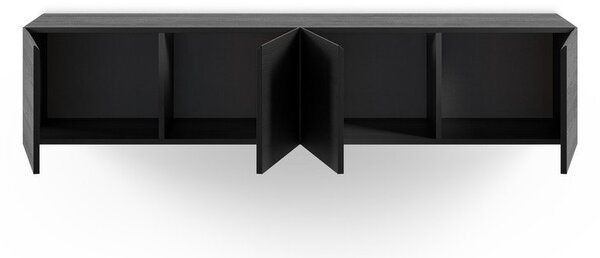 Črna TV omarica 180x38x35 cm Daroca – Marckeric