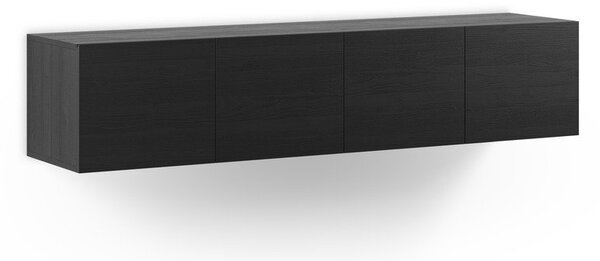 Črna TV omarica 180x38x35 cm Daroca – Marckeric