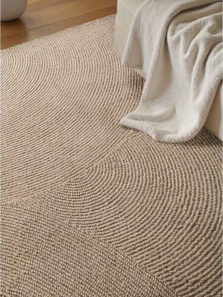 Bež ročno tkana volnena preproga 120x180 cm Calmio – Hanse Home