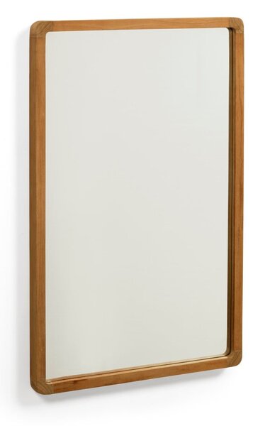 Stensko ogledalo z lesenim okvirjem 45x70 cm Shamel – Kave Home