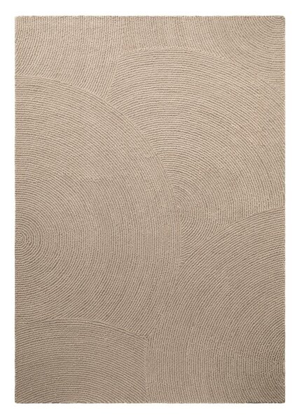 Bež ročno tkana volnena preproga 120x180 cm Calmio – Hanse Home