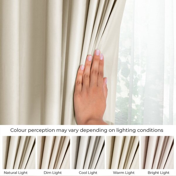 Bež žametna zavesa za delno zatemnitev 140x245 cm Pleat – Restilo
